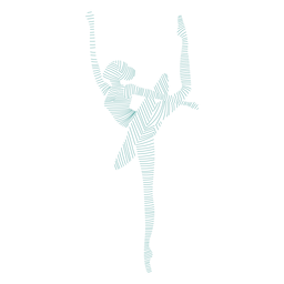 Ballet saia bailarina postura bailarina silhueta listrada Desenho PNG