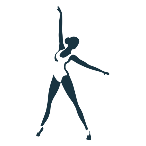 Bailarina tricot dançarina de balé postura sapatilha de ponta silhueta balé Desenho PNG