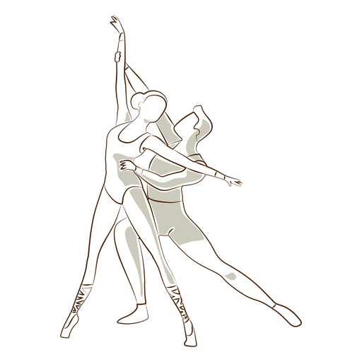 Bailarina de ballet bailarina postura pointe zapato tricot vector ballet Diseño PNG