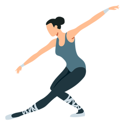 Bailarina postura bailarina sapatilha de ponta tricot flat ballet Desenho PNG