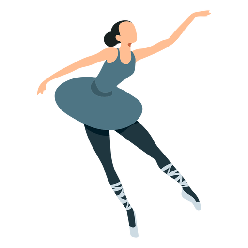 Balletttänzer Haltung Ballerina Rock Spitzenschuh flaches Ballett PNG-Design