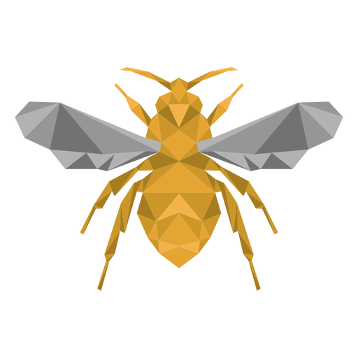 Bienenwespenflügelbein niedriges Polyinsekt PNG-Design