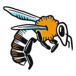 Inseto de vespa com asa de abelha Desenho PNG