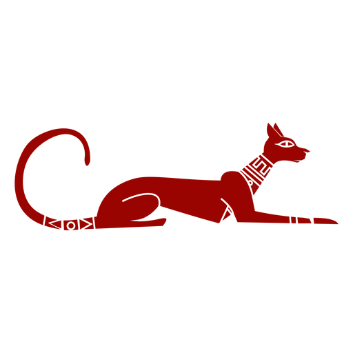 Katzenmaulkorbschwanzohrmuster detailliertes Silhouettentier PNG-Design