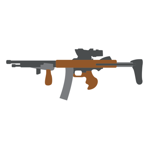 Arma plana do cano da arma do carregador Desenho PNG