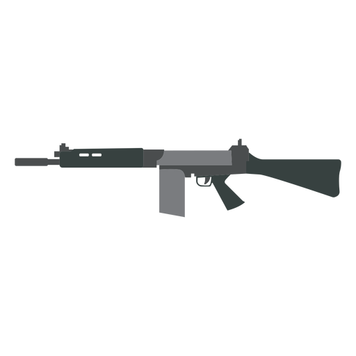 Ladegerät Waffe Butt Barrel Flat Gun PNG-Design