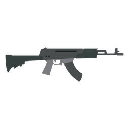 Cargador arma ametralladora a tope cañón arma plana Diseño PNG