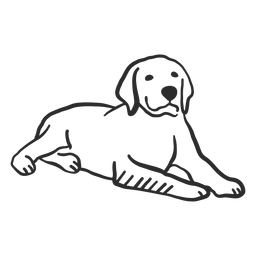 Orelha de cachorro cachorrinho deitado doodle animal Desenho PNG