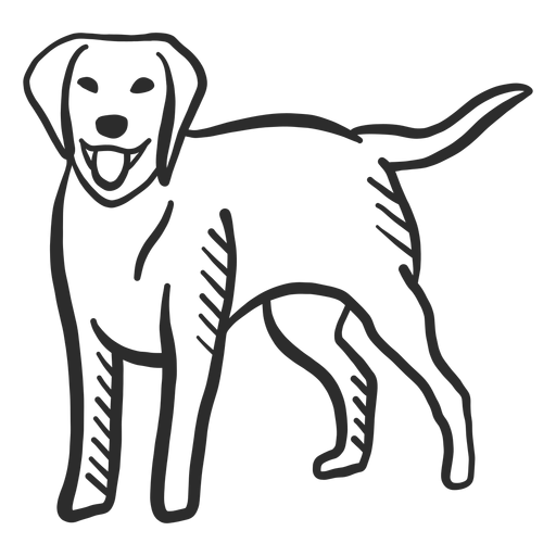 Download Dog puppy tail tongue ear doodle animal - Transparent PNG ...