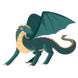 Dragon wing tail scales illustration snake PNG Design