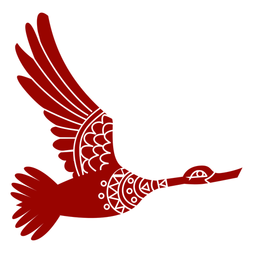 Ente Drake Wildente Schnabel Flügel fliegende Muster detaillierte Silhouette Vogel PNG-Design