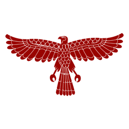 Adlerflügel Schnabel Krallenmuster detaillierte Silhouette Vogel PNG-Design