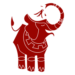 Elfenbein Elfenbein Schwanz Ohr Stamm Muster detaillierte Silhouette Tier PNG-Design