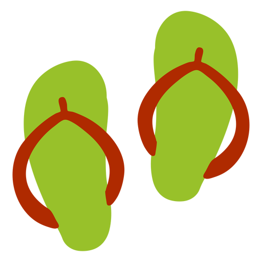 Flip flop mule shoe slipper flat summer PNG Design