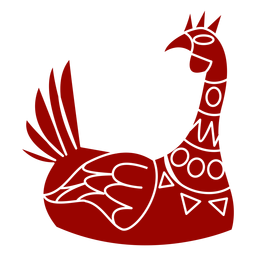 Gallina pico pluma ala pierna cresta patrón silueta detallada pájaro