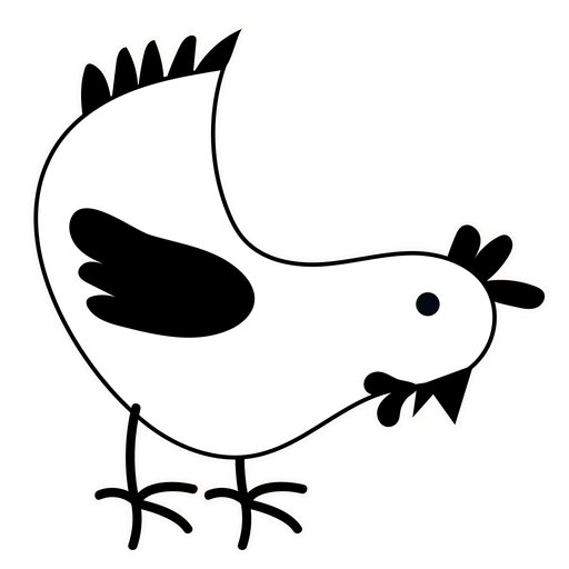 Bico de galinha asa de galinha crista acariciando pássaro Desenho PNG