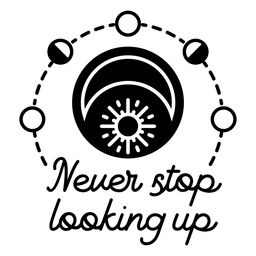 Nunca pare de olhar para cima raio da lua lua crescente silhueta detalhada corpo celestial Desenho PNG