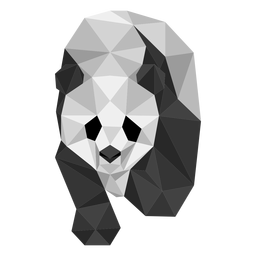 Panda Spot Ohr Fang Fett Low Poly Tier PNG-Design