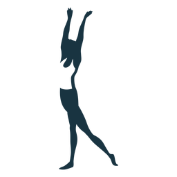Haltung Ballett Tänzer Gnade detaillierte Silhouette Ballett PNG-Design