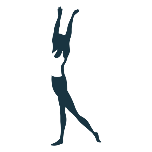 Postura bailarina de ballet gracia detallada silueta ballet Diseño PNG