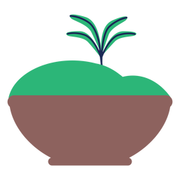 Flache Natur des Topfdüngerblattpflanzenbaums PNG-Design