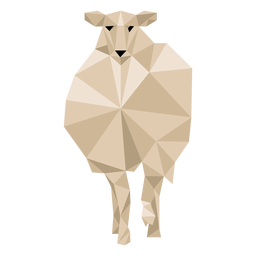 Animal de lã de lã de ovelha casco de ovelha baixo poli Desenho PNG