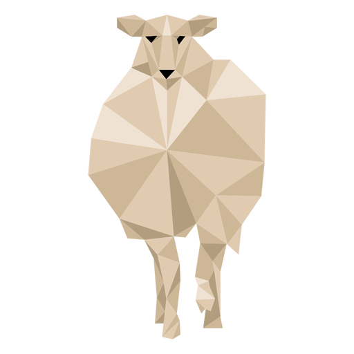 Schaf Lamm Huf Wolle Ohr Low Poly Tier PNG-Design