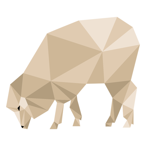 Schaf Lamm Wolle Ohr Huf Low Poly Tier PNG-Design