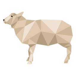 Animal de lã de ovelha com casco de lã de ovelha poli baixo Desenho PNG