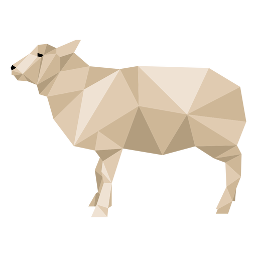 Animal de lã de ovelha com casco de lã de ovelha poli baixo Desenho PNG