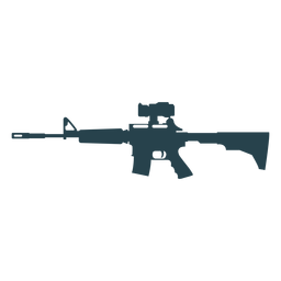 Submetralhadora carregador de bunda arma barril silhueta arma Desenho PNG