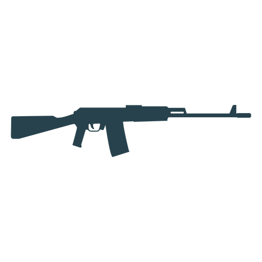 Maschinenpistole Ladegerät Barrel Butt Waffe Silhouette Pistole PNG-Design