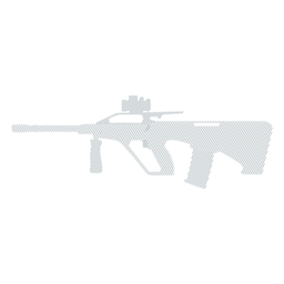 Submetralhadora carregador barril arma de silhueta listrada arma Desenho PNG