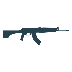 Subfusil ametralladora cargador tope barril arma silueta pistola Diseño PNG