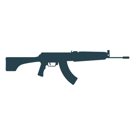 Maschinenpistole Ladegerät Butt Barrel Waffe Silhouette Pistole PNG-Design