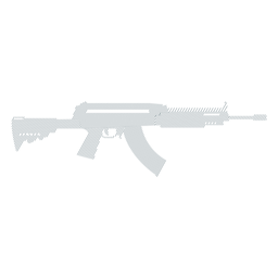 Subfusil ametrallador cargador tope cañón arma silueta rayada pistola Transparent PNG