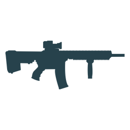 Subfusil ametralladora cargador arma barril tope silueta pistola Diseño PNG