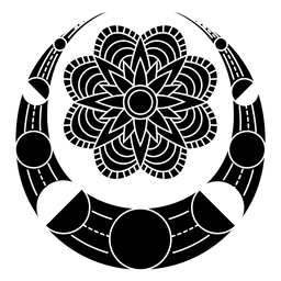 Sol rayo de luna círculo creciente silueta detallada cuerpo celeste Diseño PNG