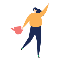 Gießkanne Gießkanne Frau Flachbewässerung PNG-Design