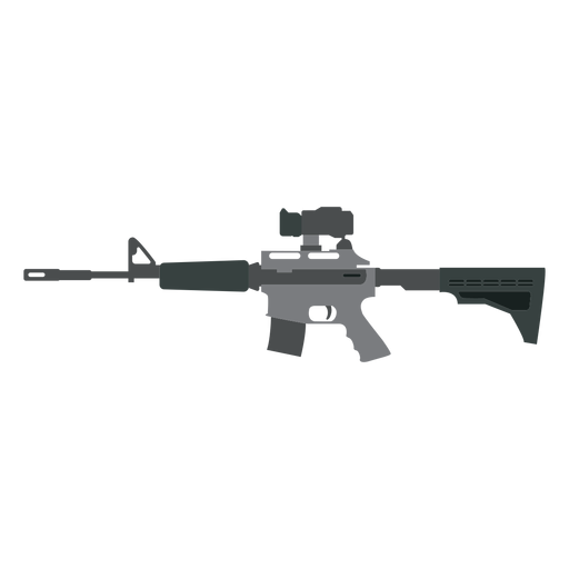 Waffenlauf Maschinenpistole Ladegerät Butt Flat Gun PNG-Design