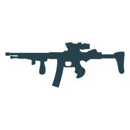 Arma de ponta de metralhadora carregador barril silhueta arma Desenho PNG