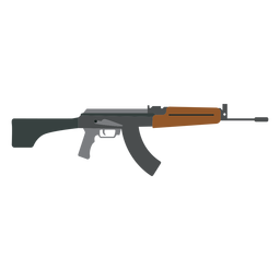 Weapon submachine gun barrel flat gun PNG Design