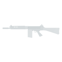 Arma ametralladora a tope barril cargador pistola silueta rayada Transparent PNG