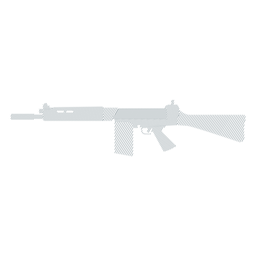 Arma submetralhadora carregador de barril de bunda arma silhueta listrada Desenho PNG
