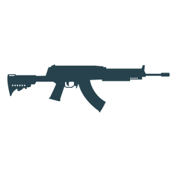Weapon submachine gun butt charger barrel silhouette gun Transparent PNG