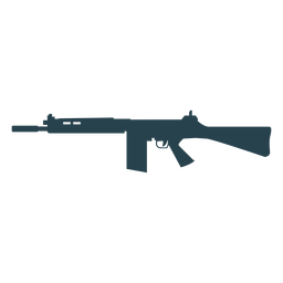 Arma ametralladora cargador barril tope silueta pistola Diseño PNG