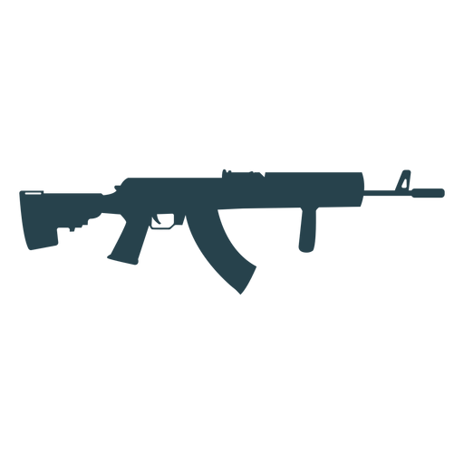 Waffe Maschinenpistole Ladegerät Butt Barrel Silhouette Waffe PNG-Design