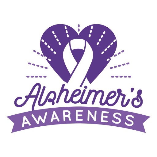 Download Alzheimer's awareness ribbon heart sticker badge ...