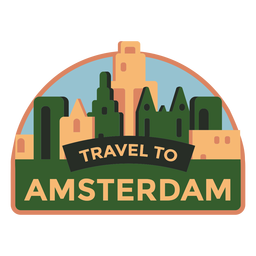 Amsterdam Reise nach Amsterdam Aufkleber PNG-Design