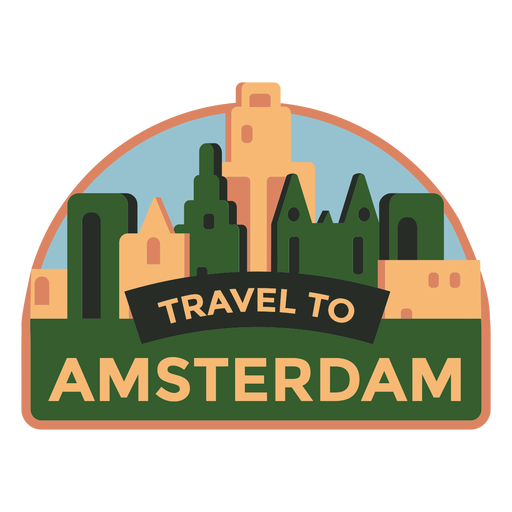 Viaje de Amsterdam a Amsterdam pegatina Diseño PNG